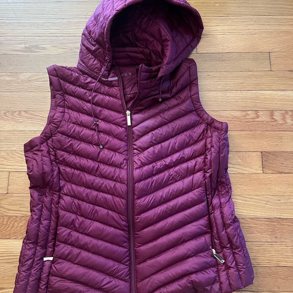 Aritzia Burgundy Puffer Vest